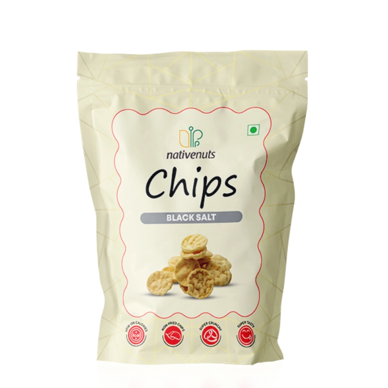 Nativenuts Lentil Crispers Black Salt Standee Pouch