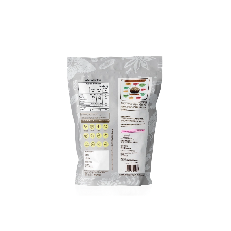 Nativenuts Makhana Black Salt Standee Zip Pouch