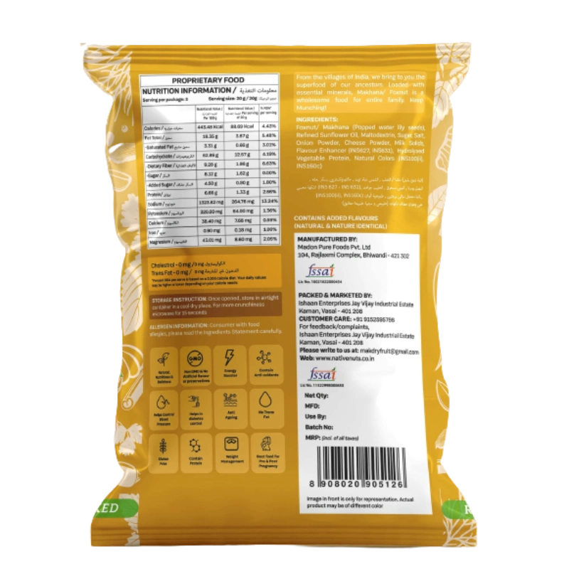 Nativenuts Makhana Cheesy Delight Pillow Pouch