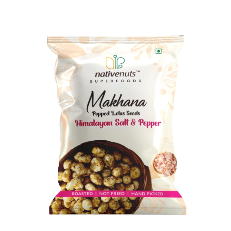 Nativenuts Makhana Himalayan Salt & Pepper Pillow Pouch