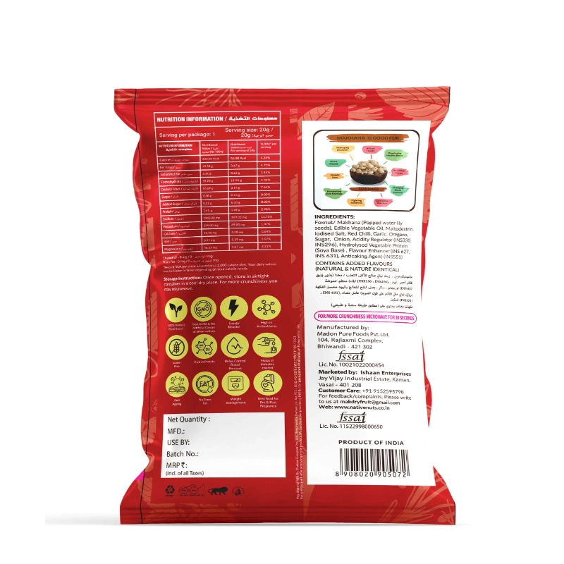 Nativenuts Makhana Peri Peri Pillow Pouch